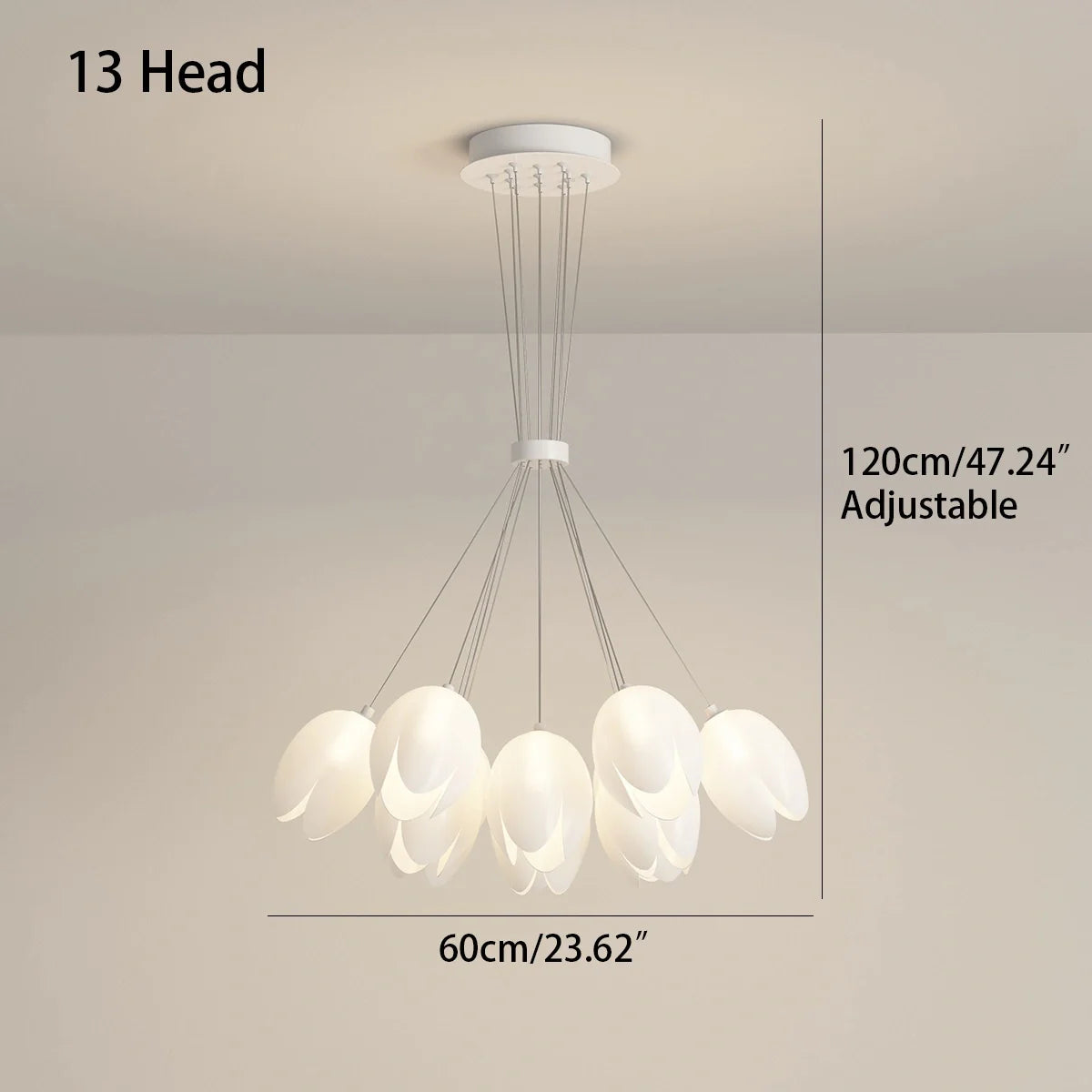 Feyran French Tulip Flower & Ball Chandelier