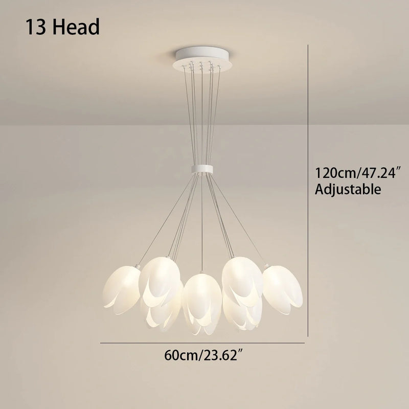 Feyran French Tulip Flower & Ball Chandelier