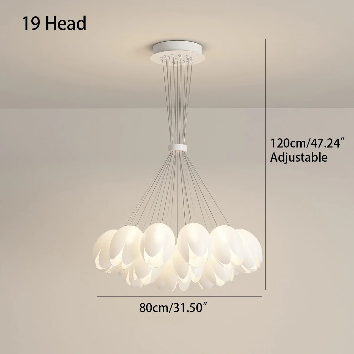 Feyran French Tulip Flower & Ball Chandelier