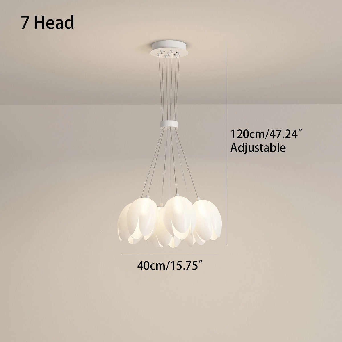 Feyran French Tulip Flower & Ball Chandelier