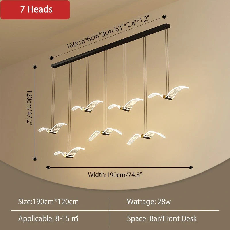 Feyran Light Luxury Art Seagull Pendant Lamp for Living Room