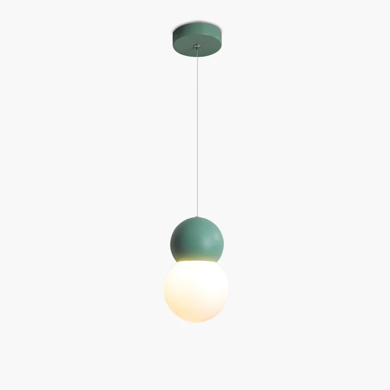 Feyran Cream Style Globe Pendant Light Small Bedside Lamp