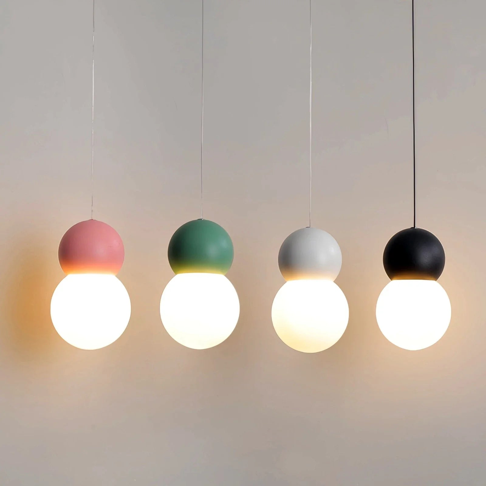 Feyran Cream Style Globe Pendant Light Small Bedside Lamp