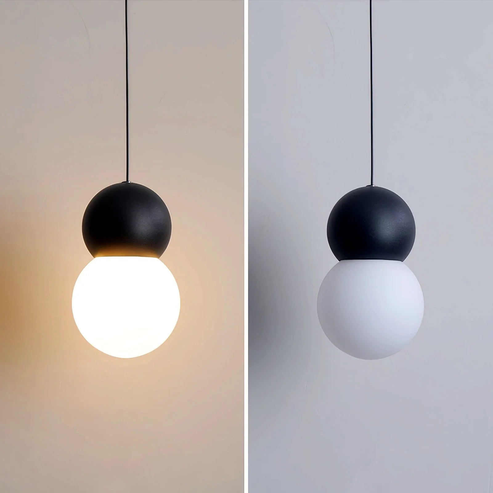 Feyran Cream Style Globe Pendant Light Small Bedside Lamp
