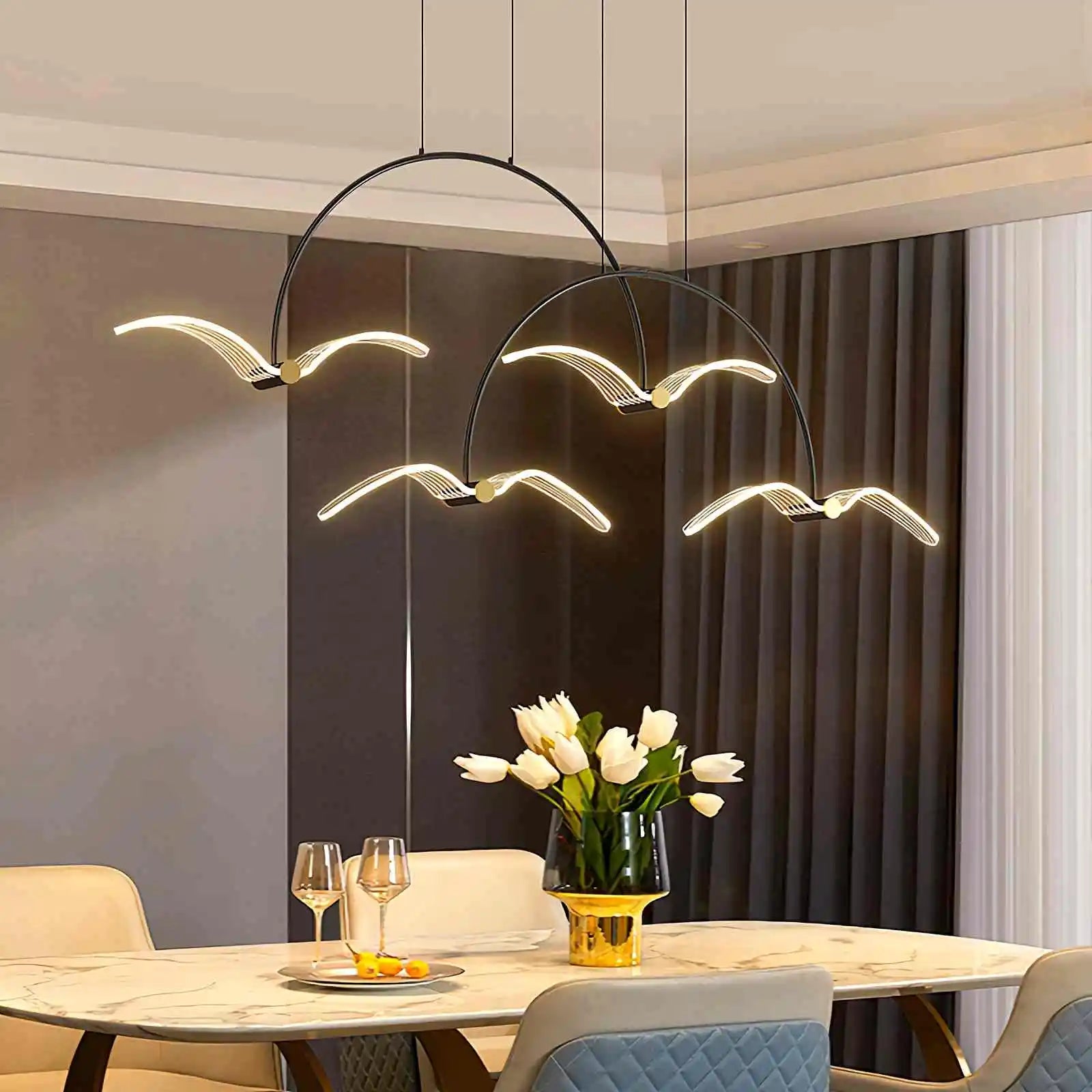 Feyran Modern Simple Seagull Pendant Light for Dining Area
