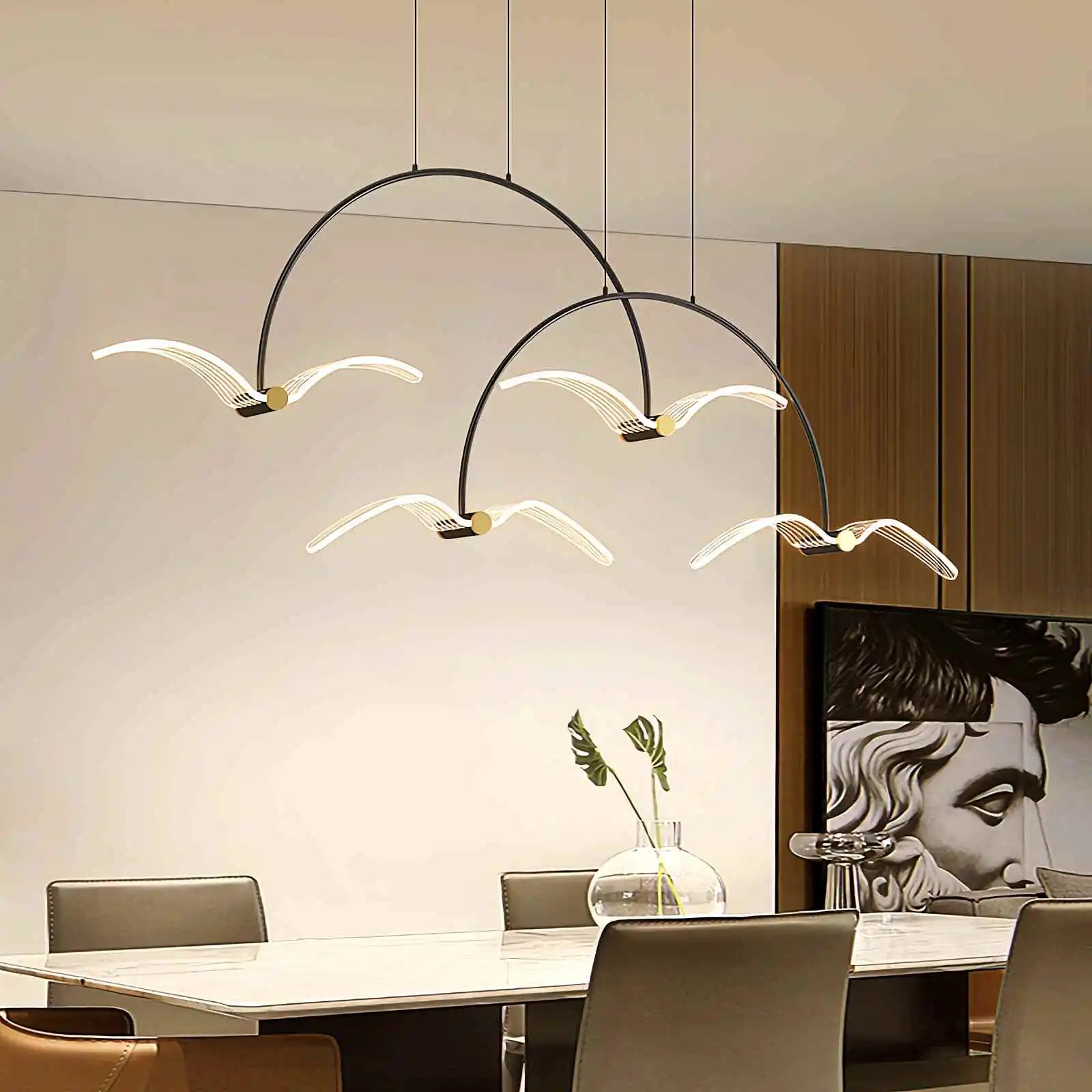 Feyran Modern Simple Seagull Pendant Light for Dining Area