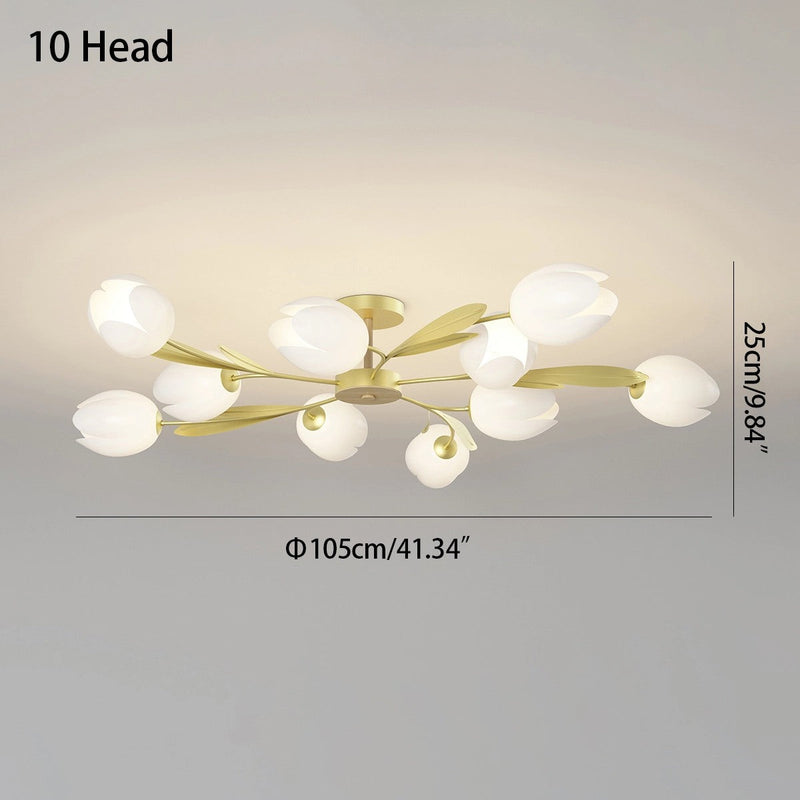 Feyran Magnolia Bud Living Room Chandelier