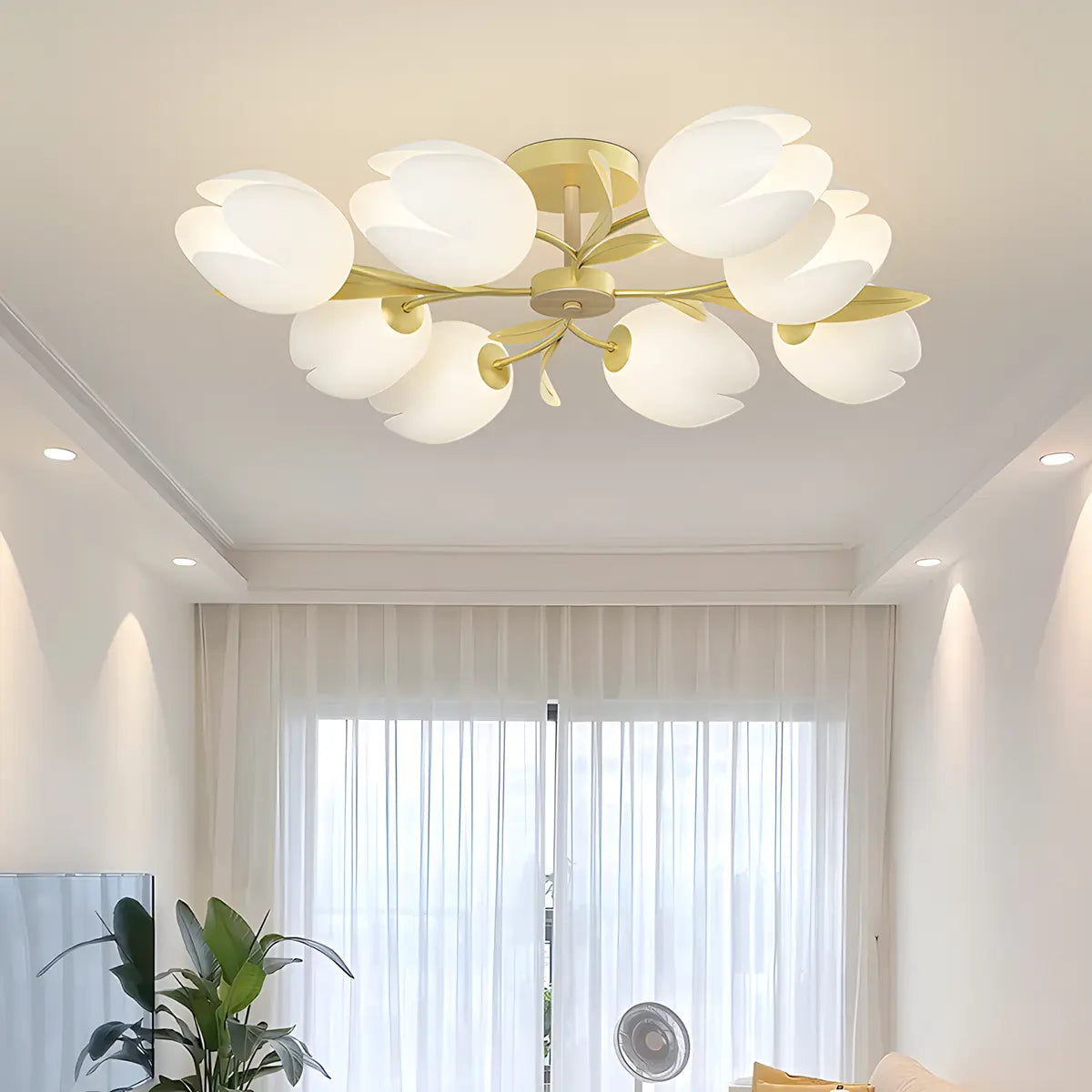 Feyran Magnolia Bud Living Room Chandelier