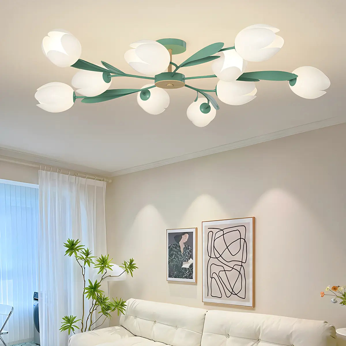 Feyran Magnolia Bud Living Room Chandelier