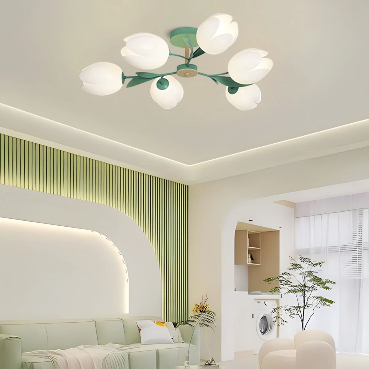 Feyran Magnolia Bud Living Room Chandelier