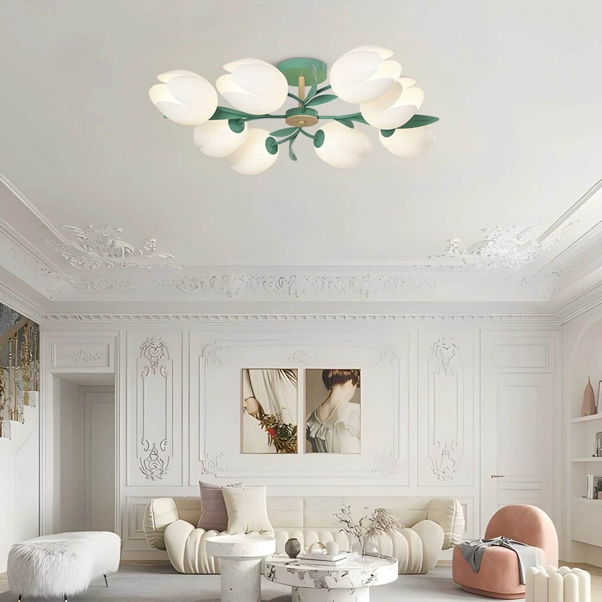 Feyran Magnolia Bud Living Room Chandelier