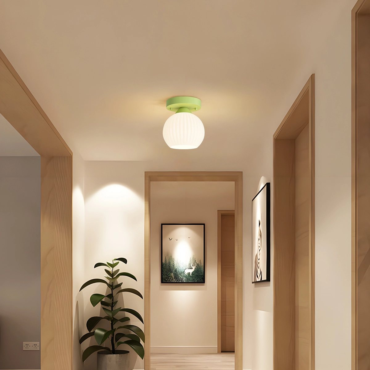 Feyran Lily Of The Valley Foyer Ceiling Light