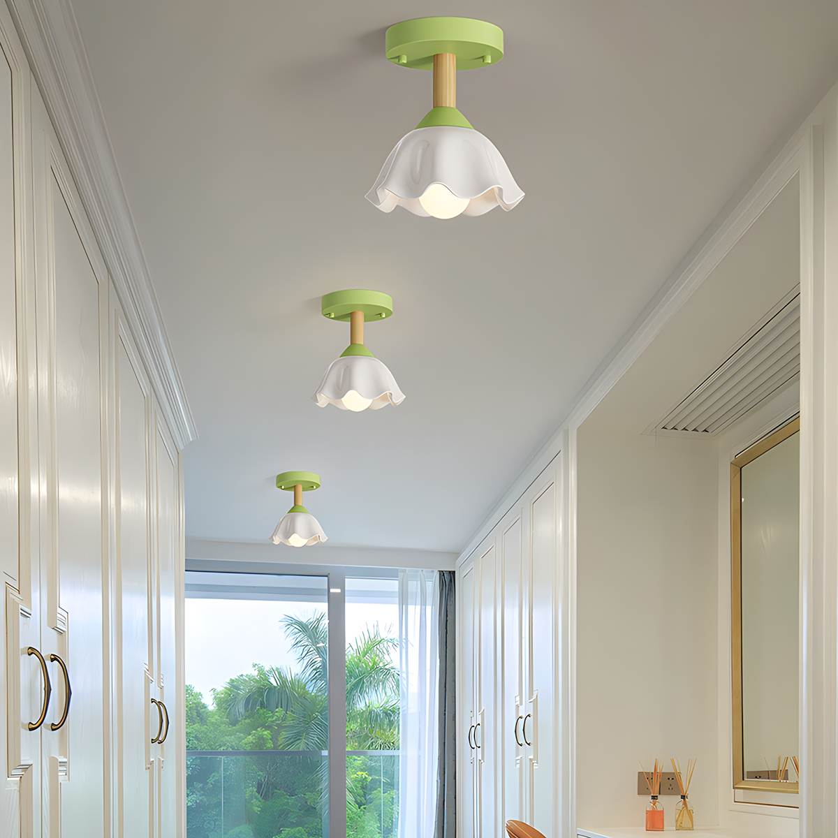 Feyran Pastoral Style LED Flower Ceiling Light