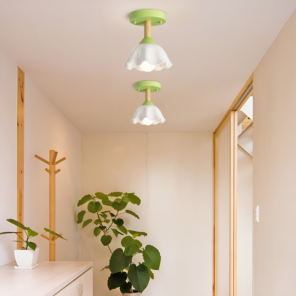Feyran Pastoral Style LED Flower Ceiling Light