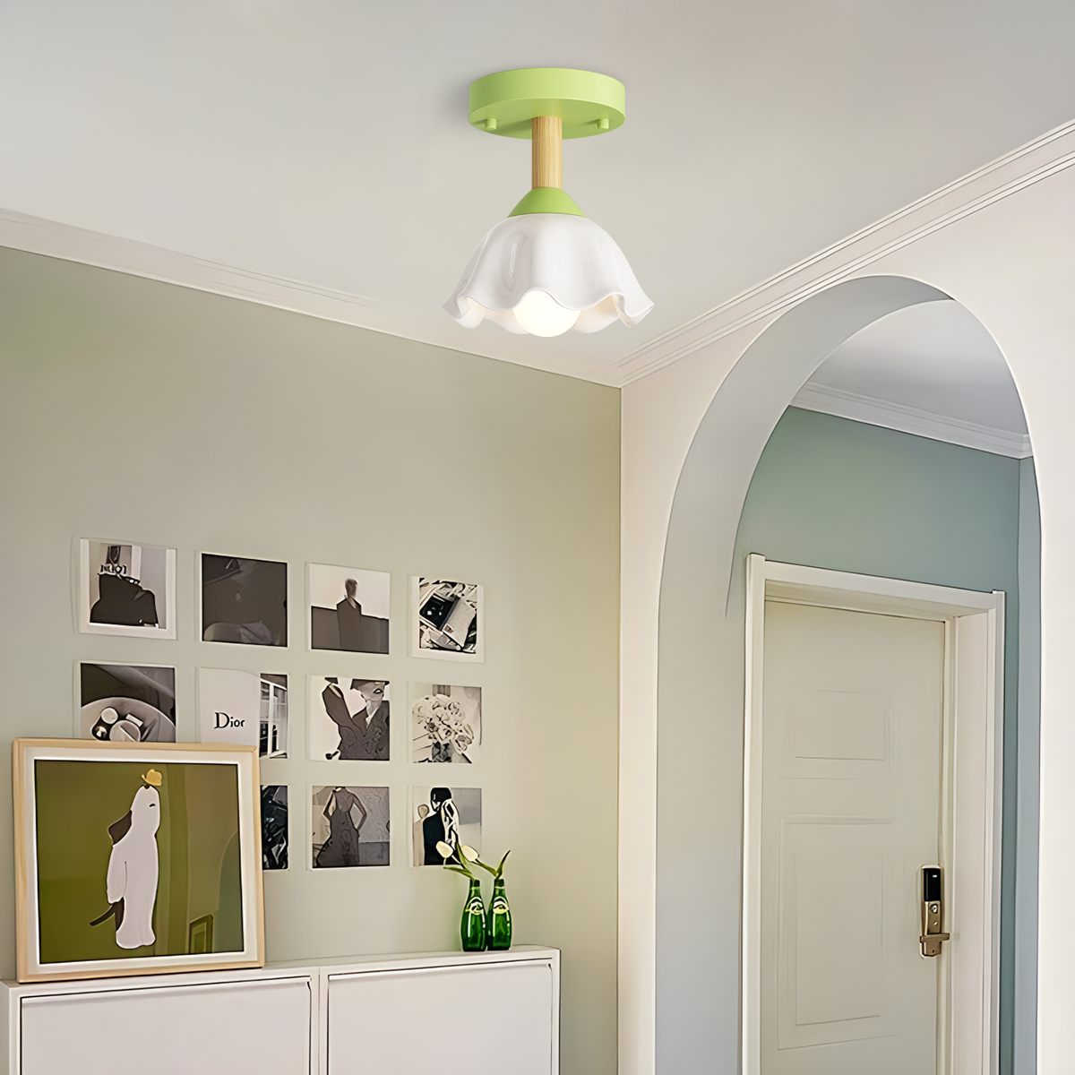 Feyran Pastoral Style LED Flower Ceiling Light