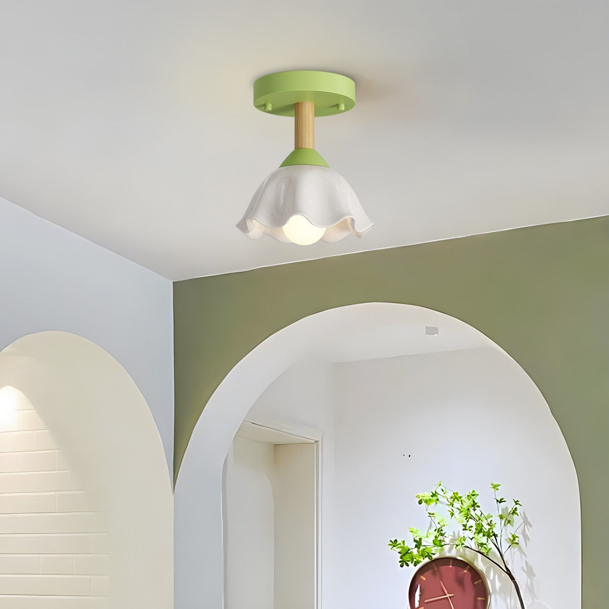 Feyran Pastoral Style LED Flower Ceiling Light