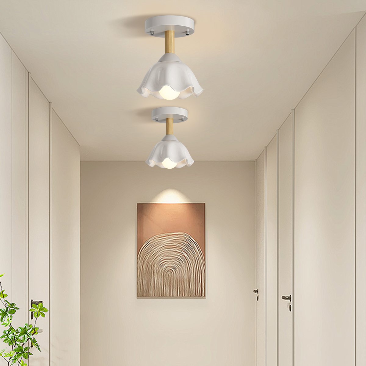 Feyran Pastoral Style LED Flower Ceiling Light