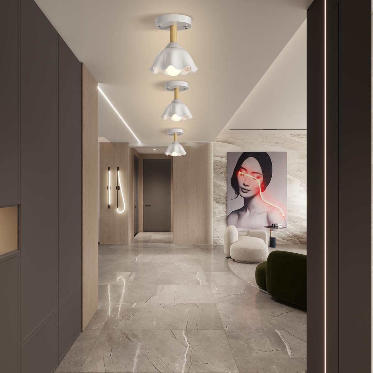 Feyran Pastoral Style LED Flower Ceiling Light