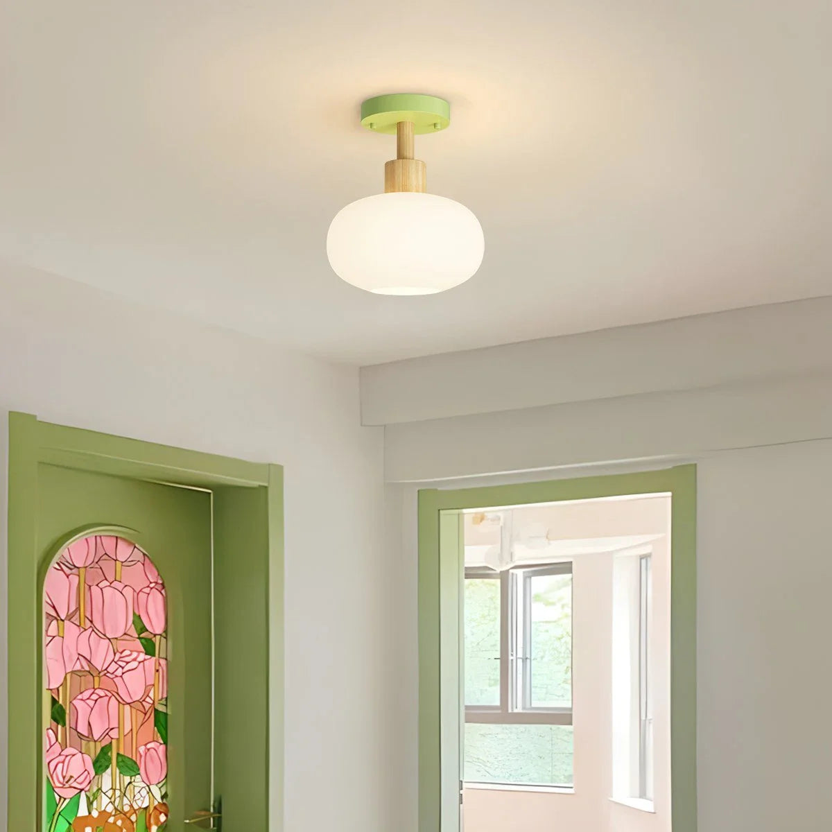 Feyran Nordic Modern Hallway Glass Ceiling Light