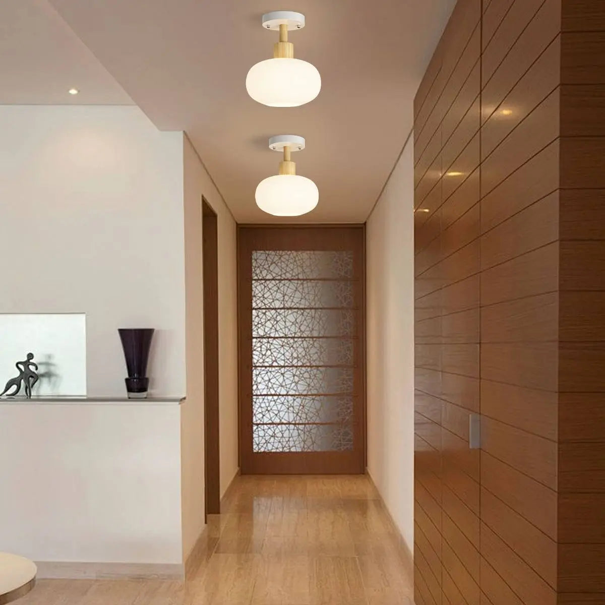 Feyran Nordic Modern Hallway Glass Ceiling Light