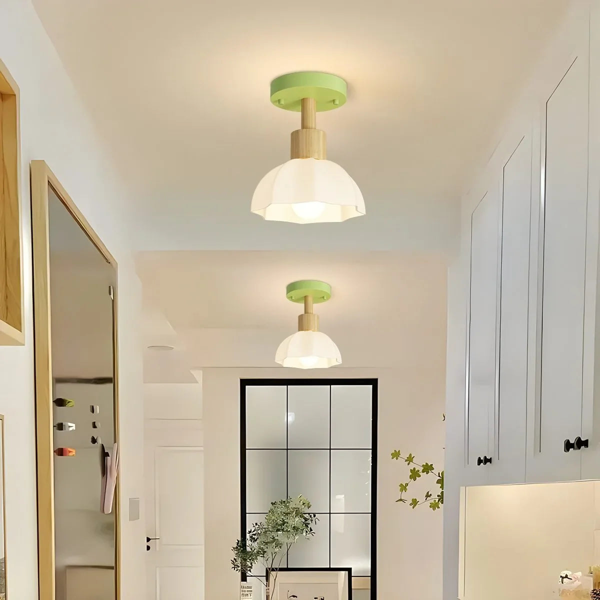 Feyran Nordic Corridor Glass Ceiling Lamp