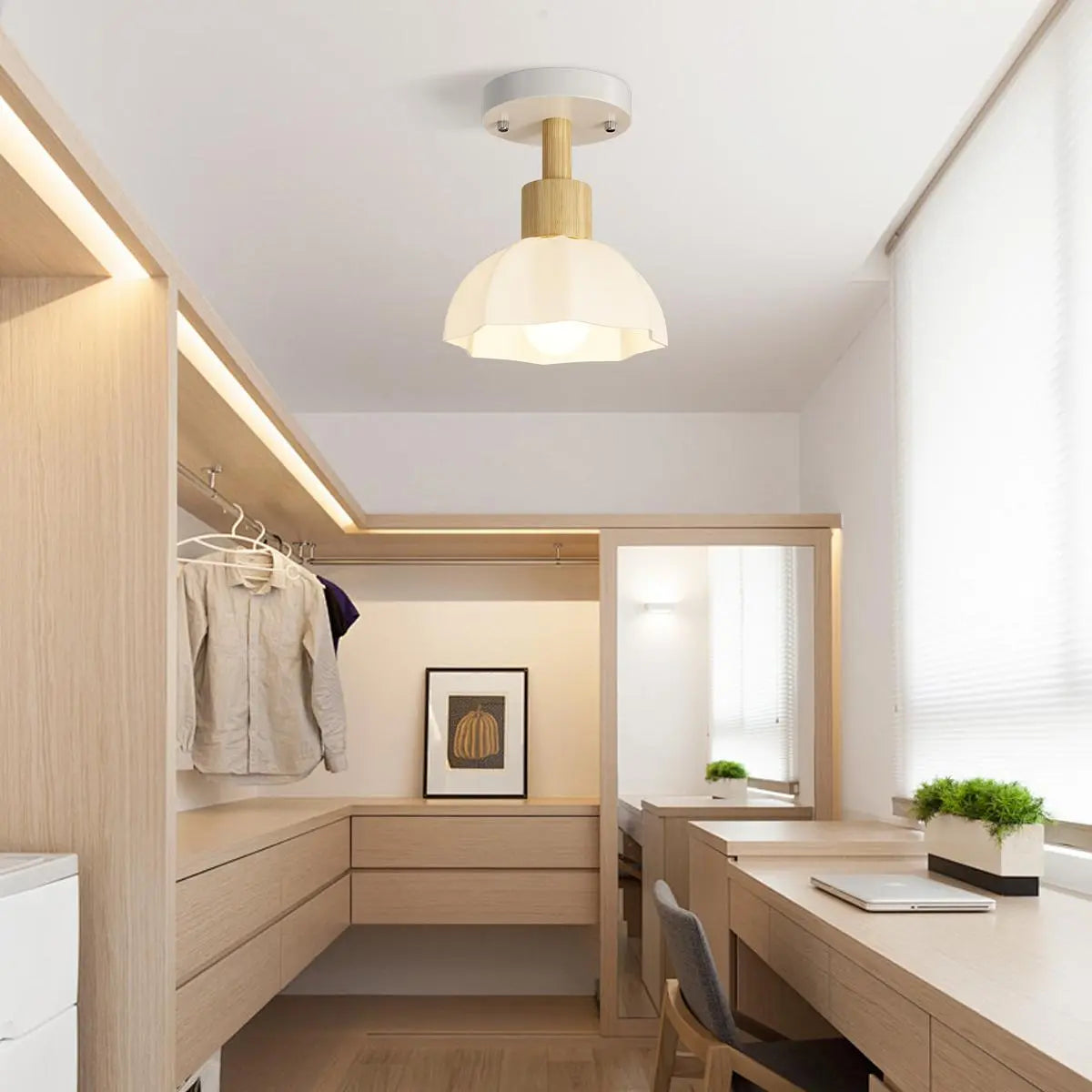Feyran Nordic Corridor Glass Ceiling Lamp