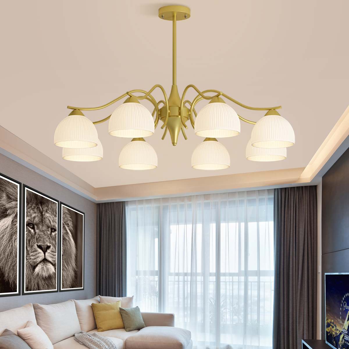 Feyran French Pastoral Living Room Chandelier