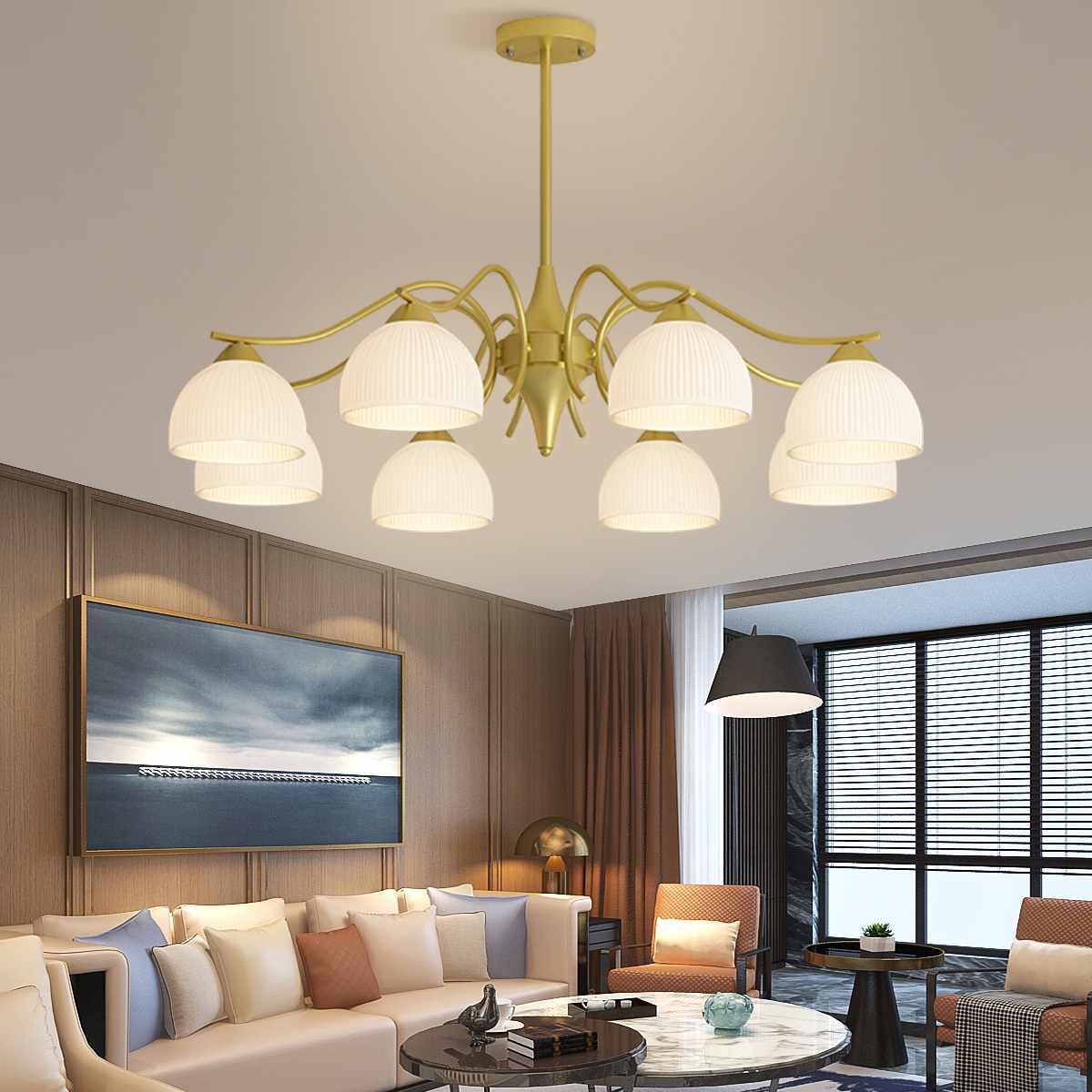 Feyran French Pastoral Living Room Chandelier