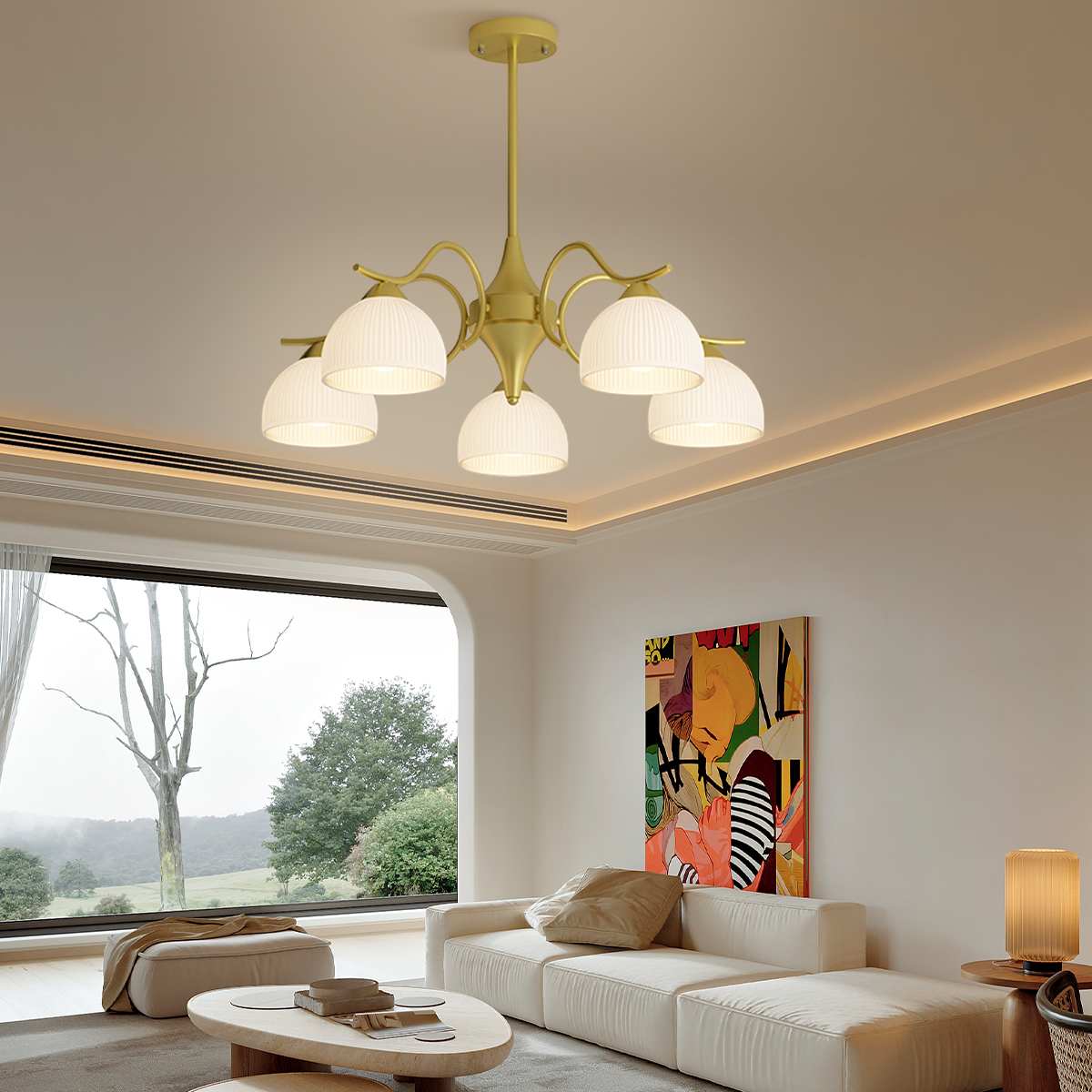 Feyran French Pastoral Living Room Chandelier