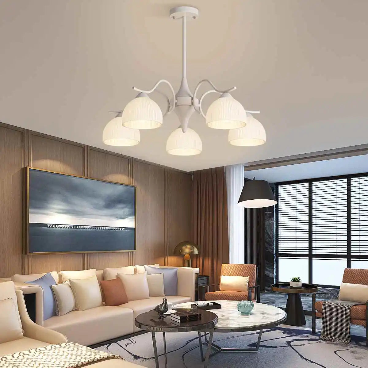 Feyran French Pastoral Living Room Chandelier