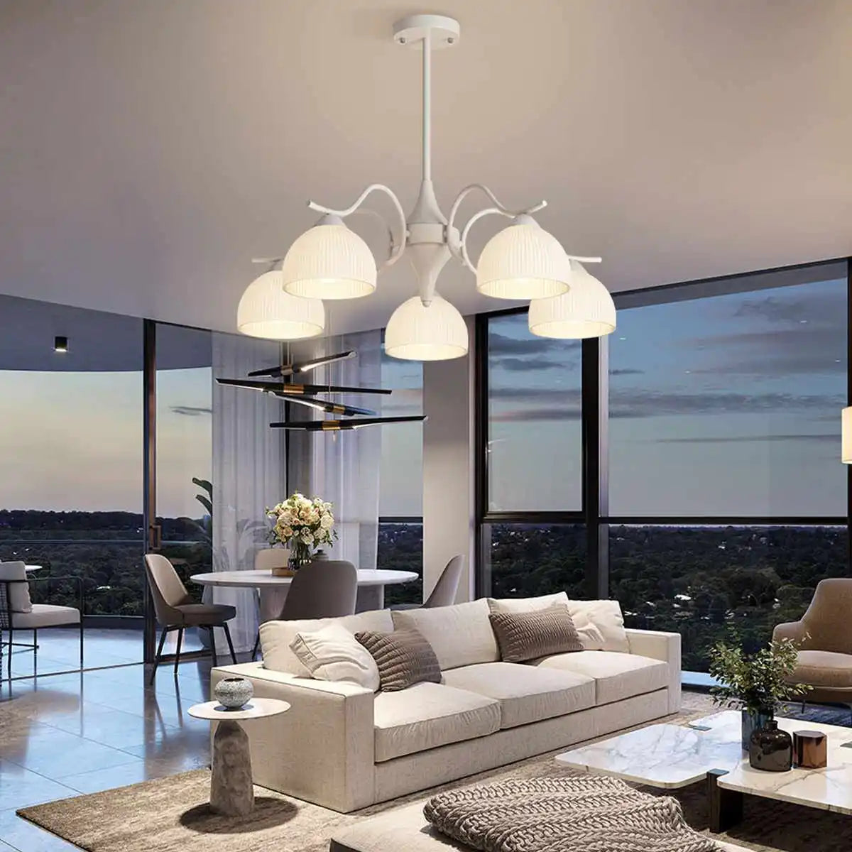 Feyran French Pastoral Living Room Chandelier
