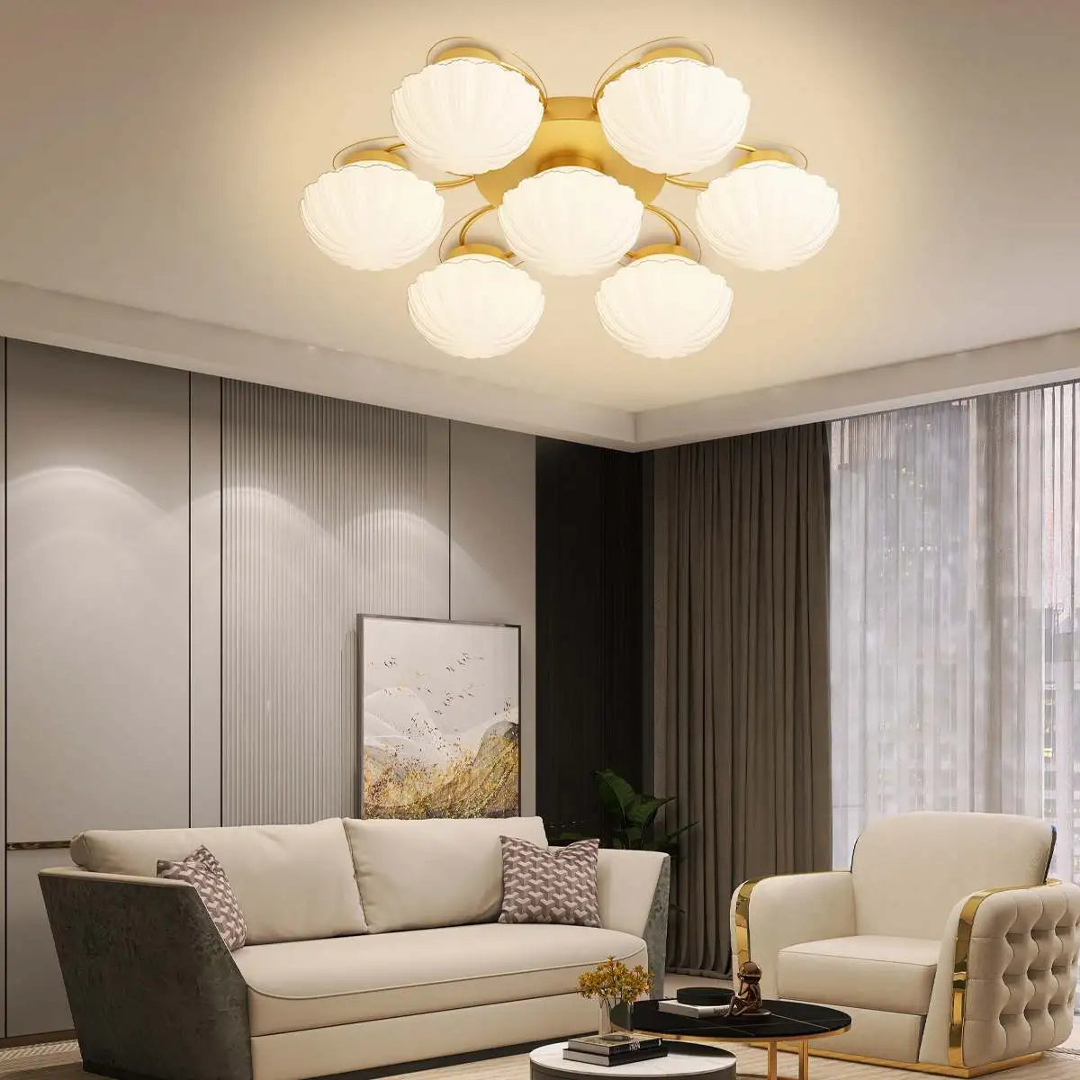 Feyran Creative Flower Living Room Ceiling Lamp