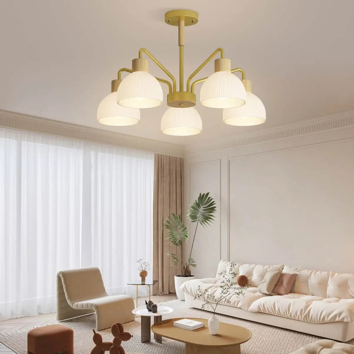 Feyran American Country Retro Living Room Chandelier