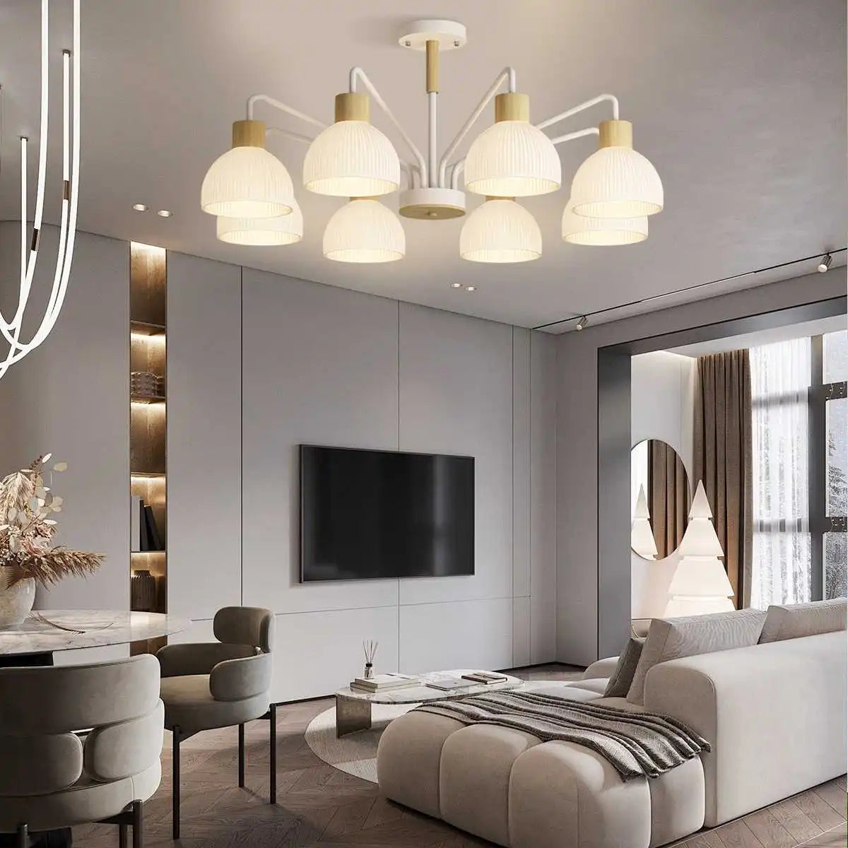 Feyran American Country Retro Living Room Chandelier