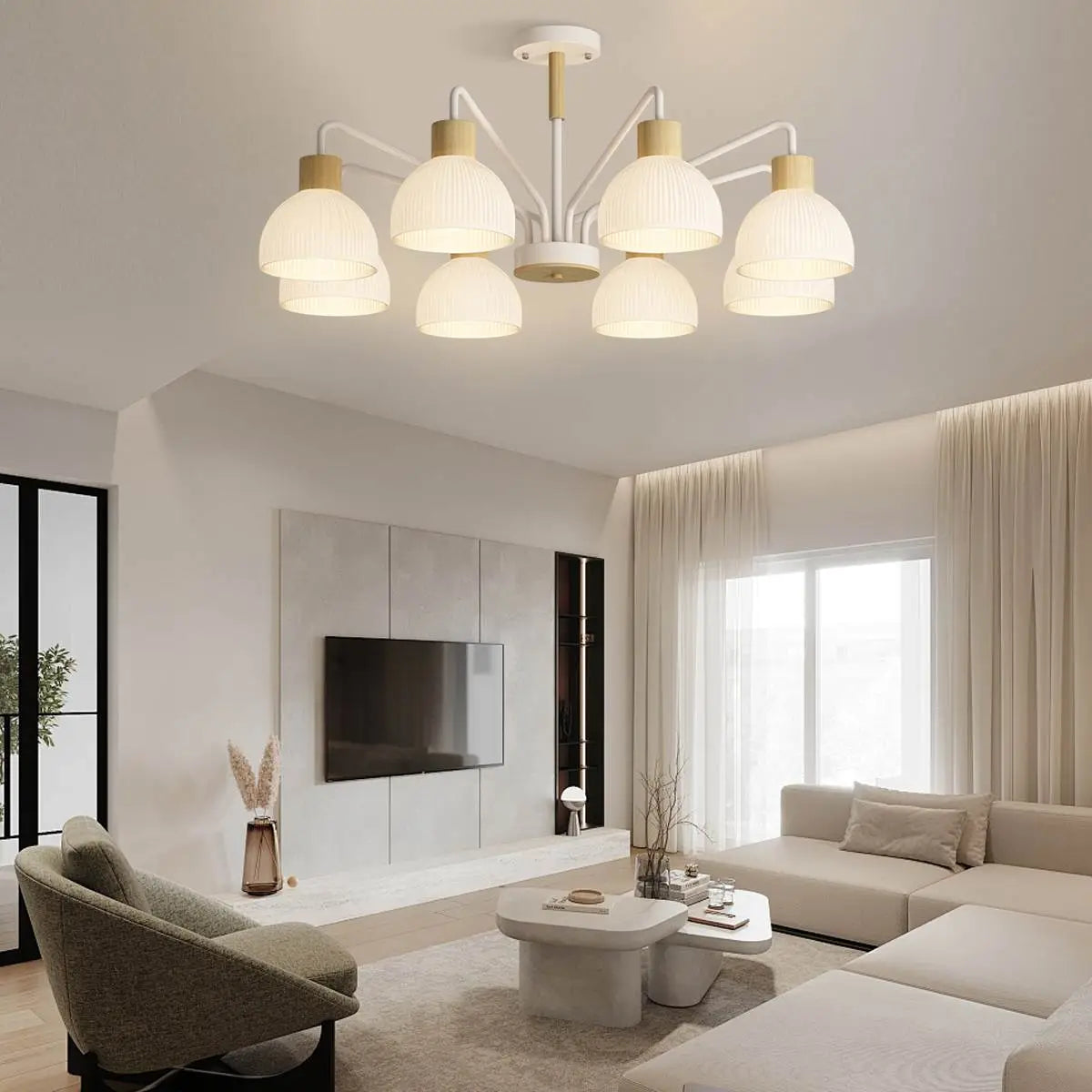 Feyran American Country Retro Living Room Chandelier