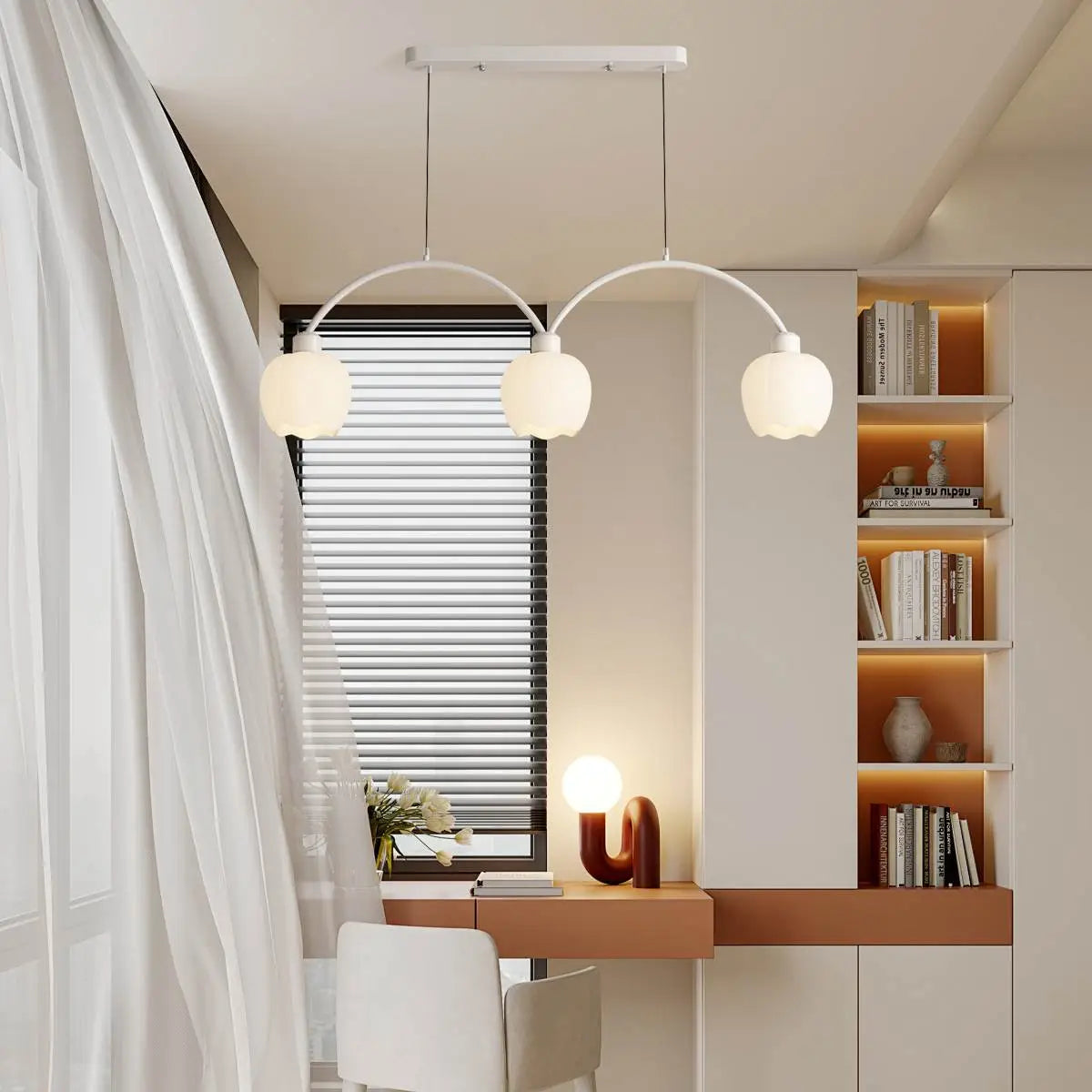 Feyran Nordic Simple 3-4 Head Flower Chandelier