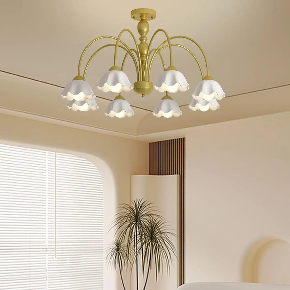 Feyran French Pastoral Style Flower Chandelier
