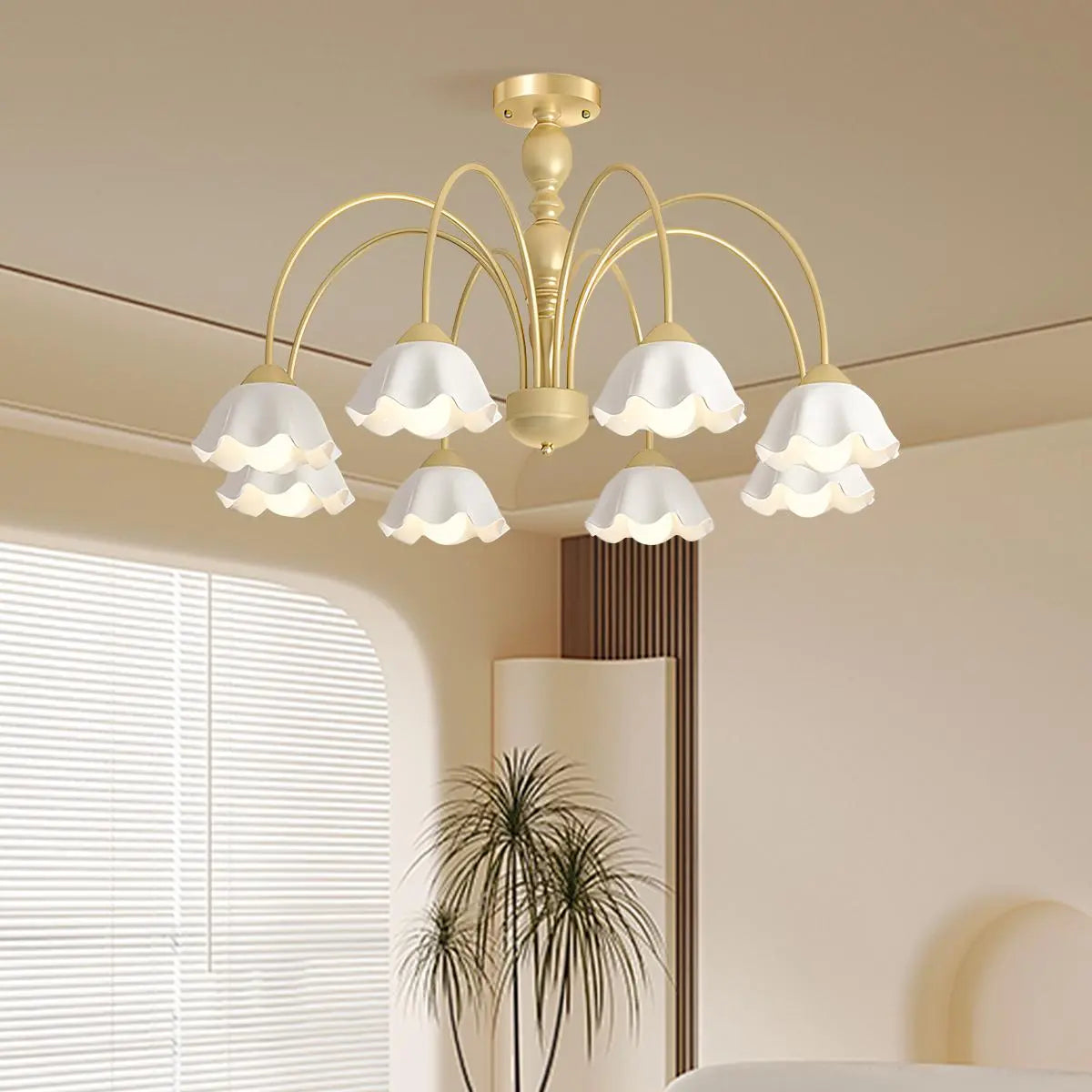 Feyran French Pastoral Style Flower Chandelier