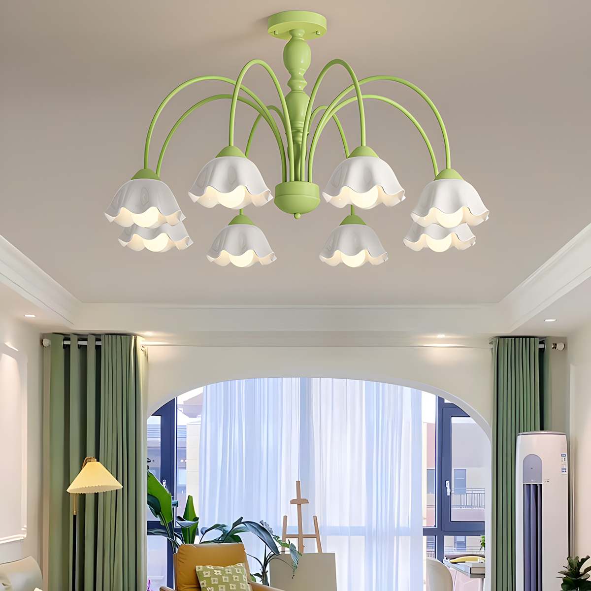 Feyran French Pastoral Style Flower Chandelier