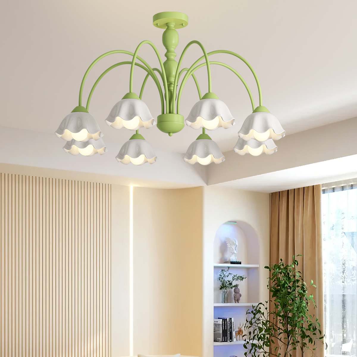 Feyran French Pastoral Style Flower Chandelier