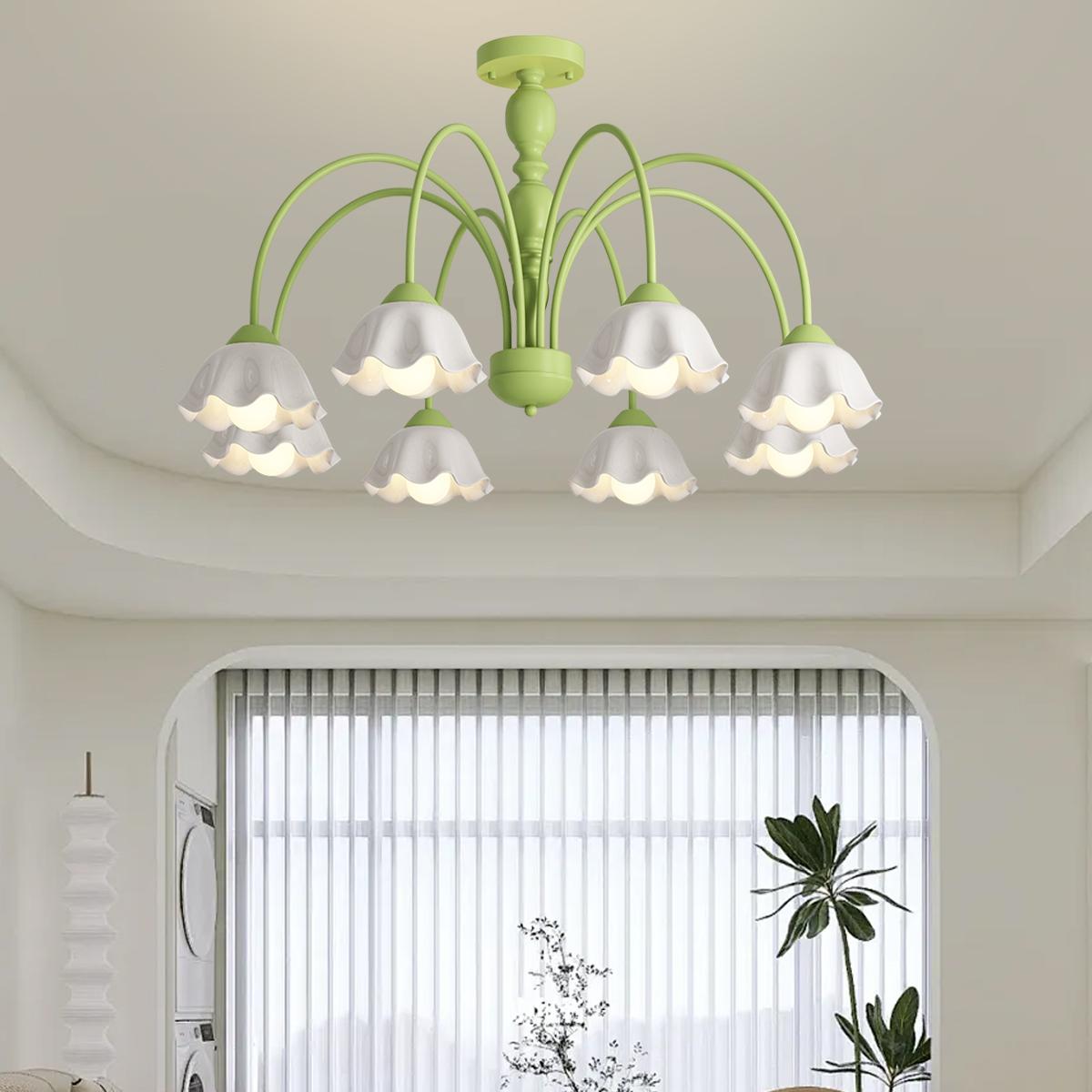 Feyran French Pastoral Style Flower Chandelier