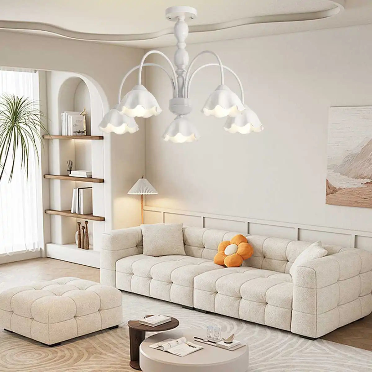 Feyran French Pastoral Style Flower Chandelier