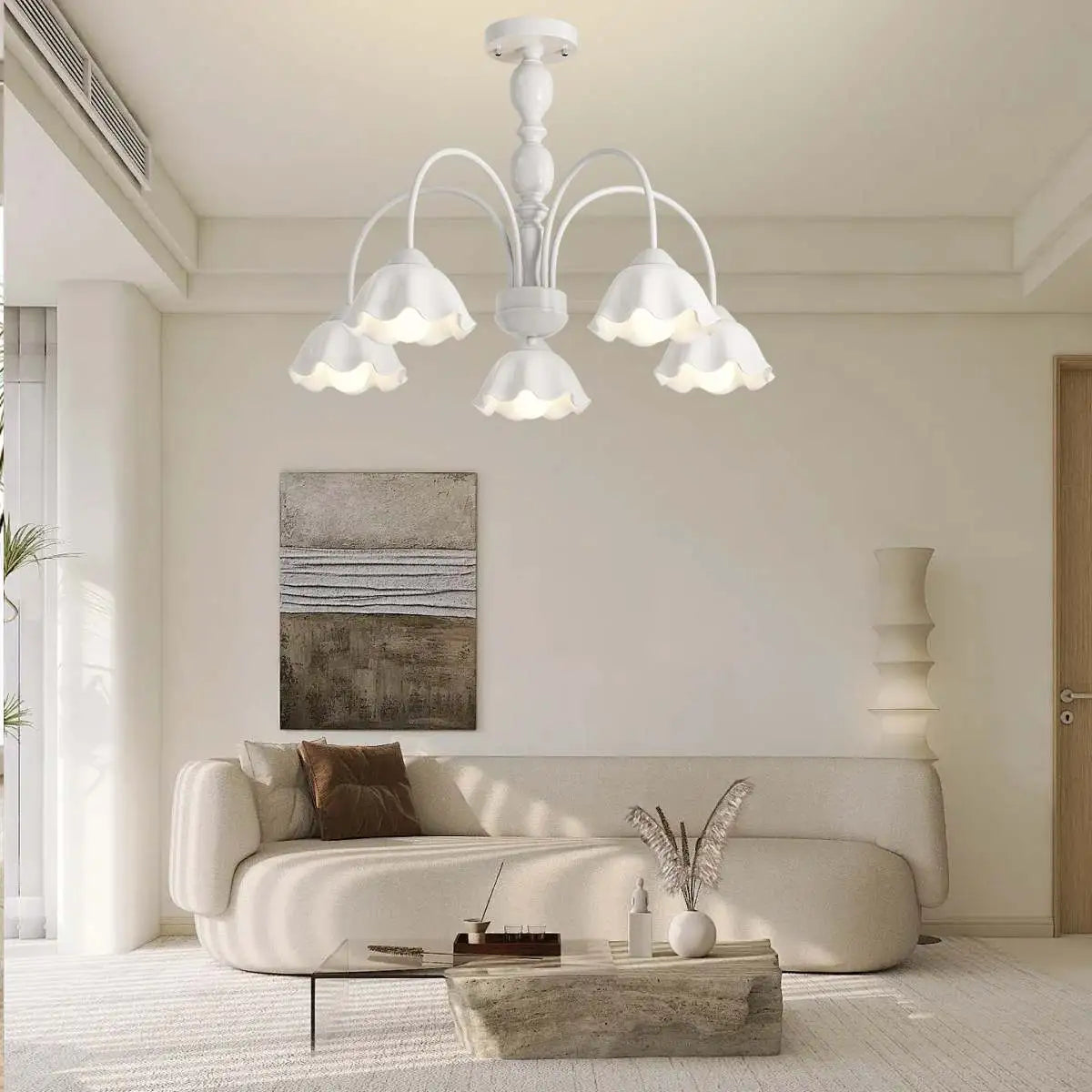 Feyran French Pastoral Style Flower Chandelier
