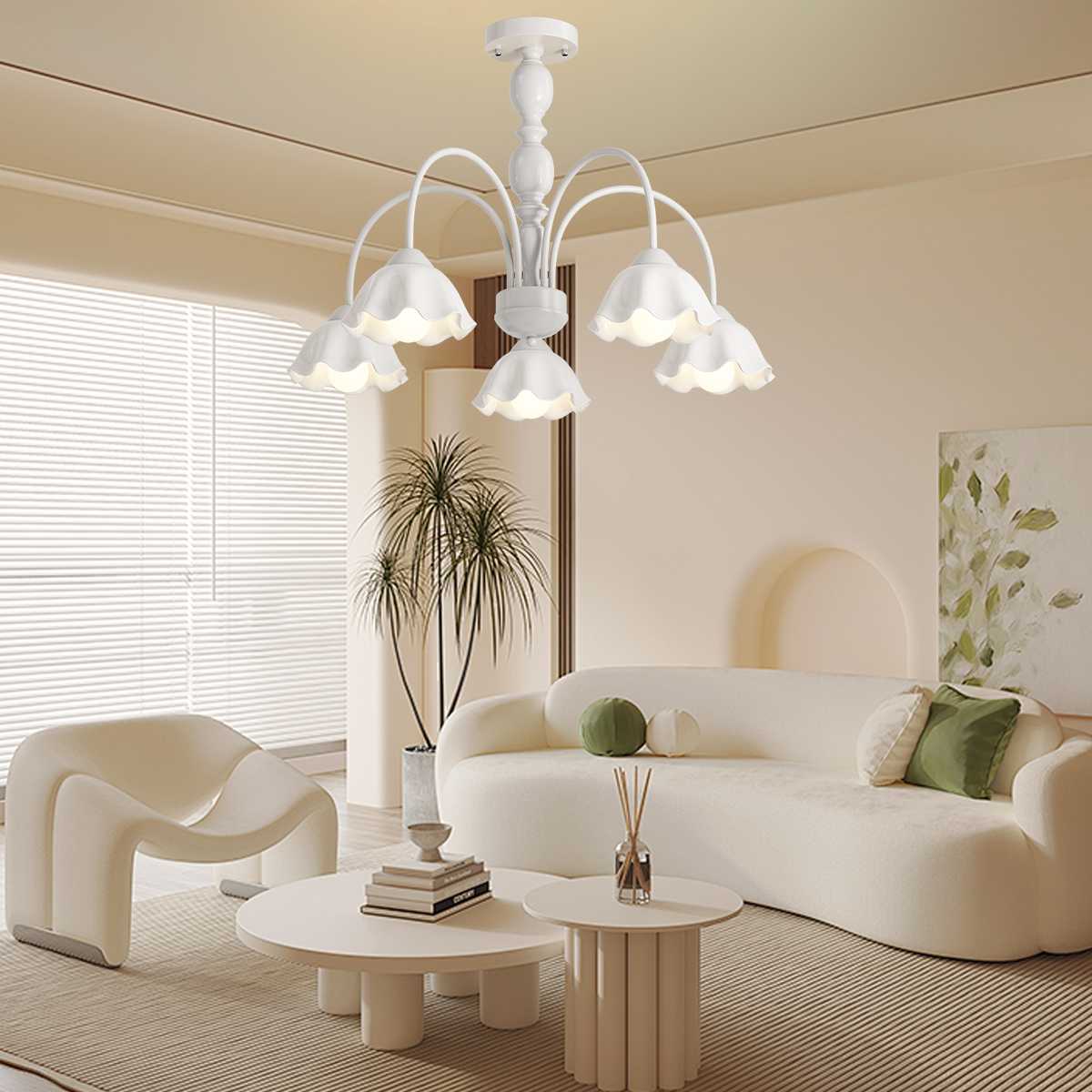 Feyran French Pastoral Style Flower Chandelier