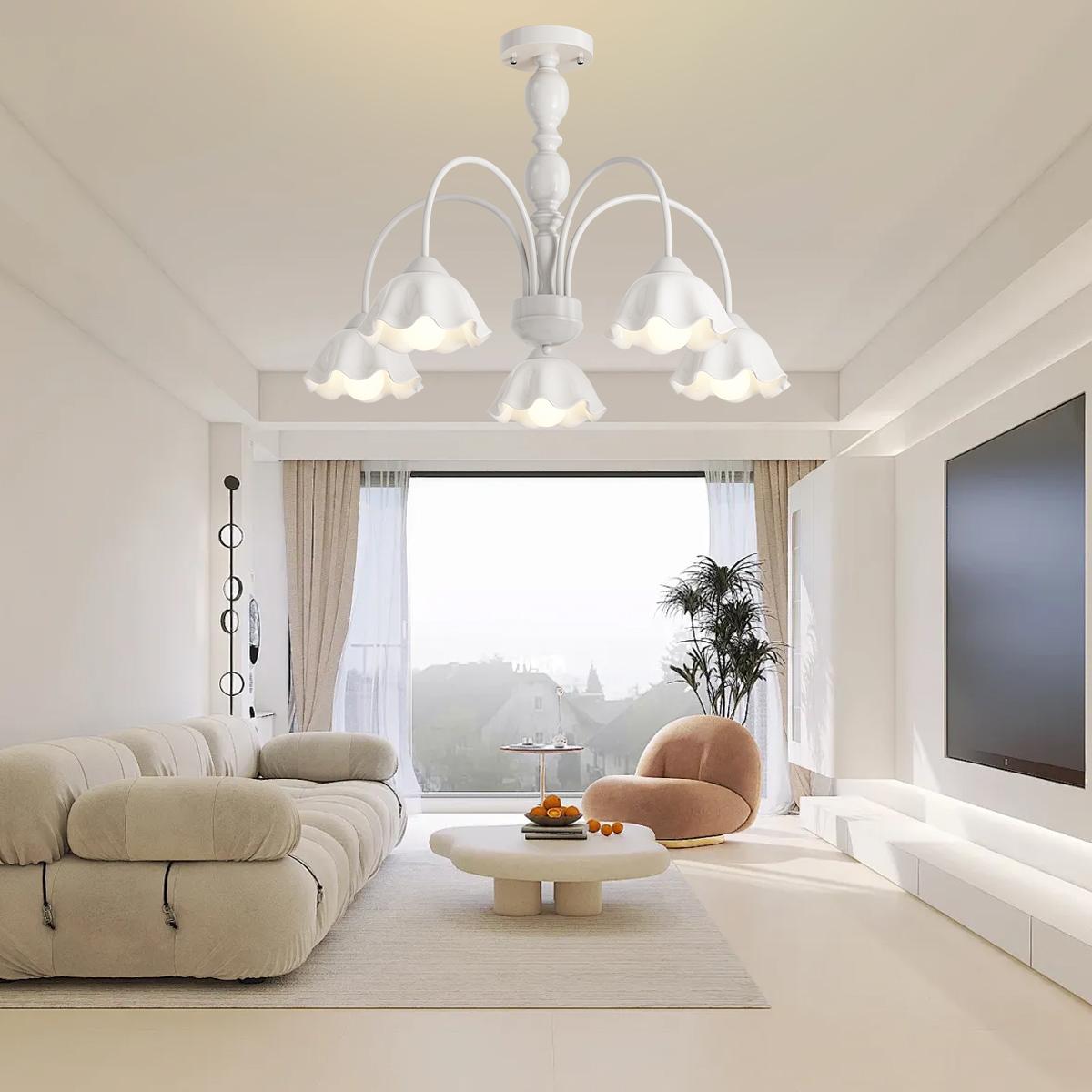 Feyran French Pastoral Style Flower Chandelier