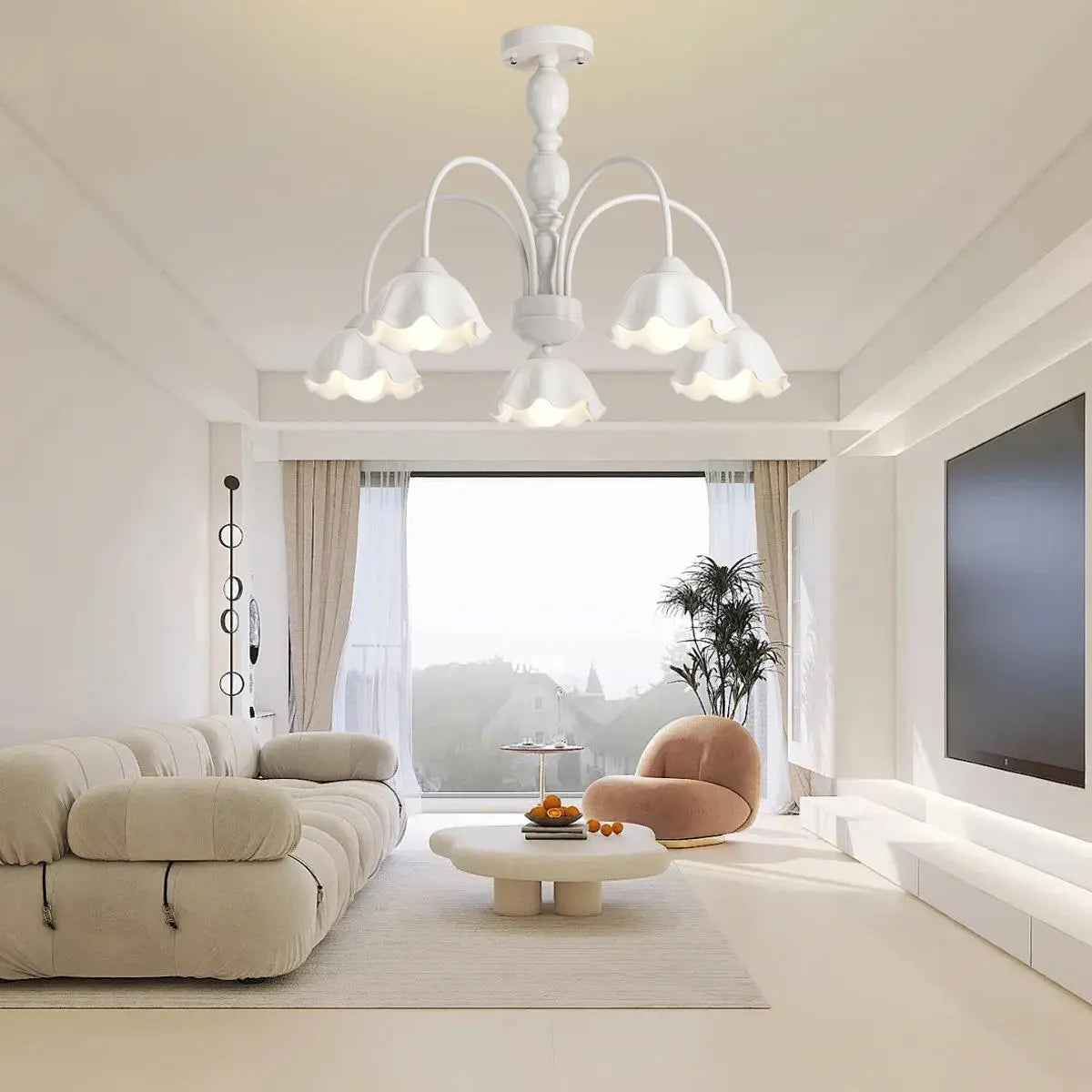 Feyran French Pastoral Style Flower Chandelier