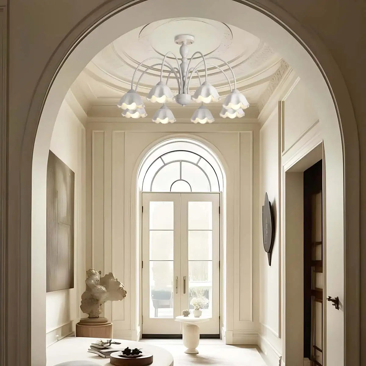 Feyran French Pastoral Style Flower Chandelier