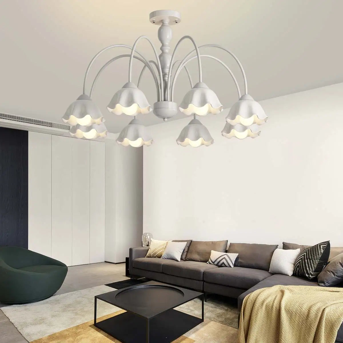 Feyran French Pastoral Style Flower Chandelier