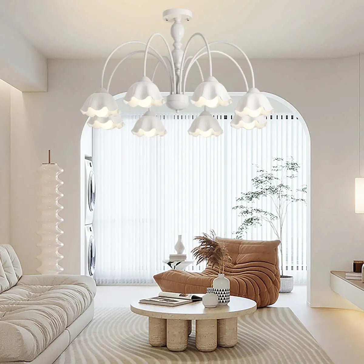 Feyran French Pastoral Style Flower Chandelier