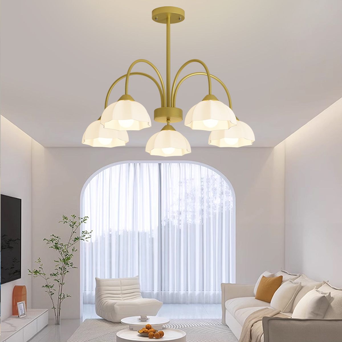 Feyran Nordic Modern Light Luxury Flower Chandelier